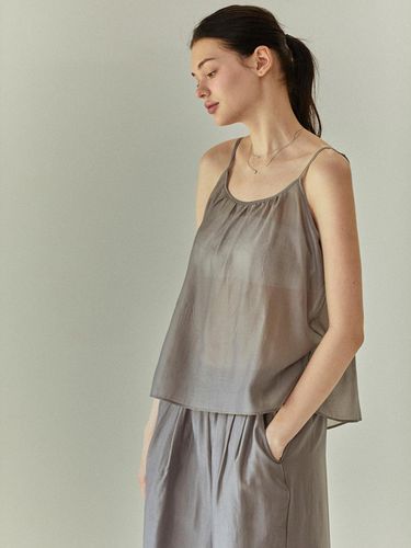 Sheer Shirring Sleeveless Top_3color - SY2C - Modalova