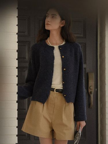 Wool Candy Cardigan - Navy - TILLIDIE - Modalova