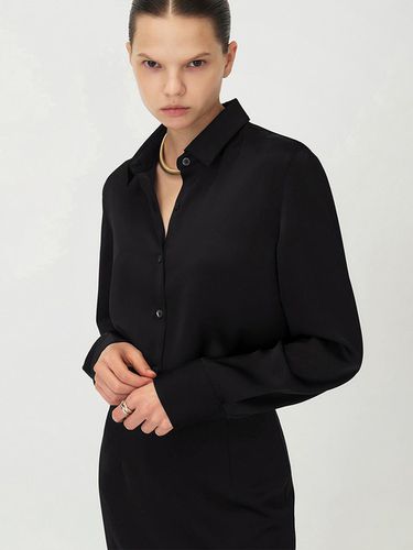 Hol Cara Satin Blouse_BLACK - ONE - Modalova