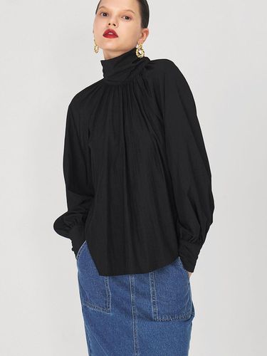 Turtleneck Tie Blouse_BLACK - ONE - Modalova