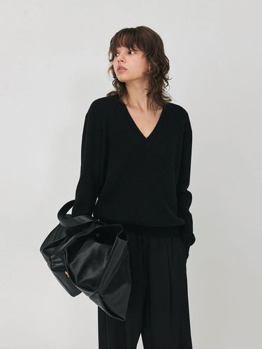 Deep V Wool Cashmere Knit_BLACK - ONE - Modalova