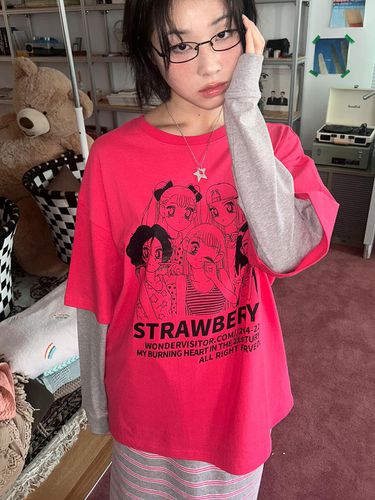 Girls-PEN Layered LS-T [Pink] - WONDER VISITOR - Modalova