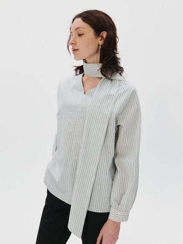 Back Tie Ballon Sleeves Blouse - KUME - Modalova