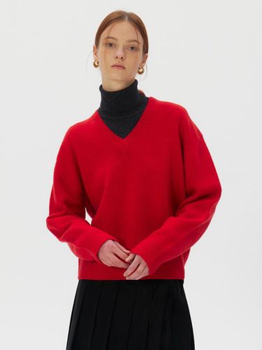 V-neck Superfine Merino Wool Sweater - KUME - Modalova