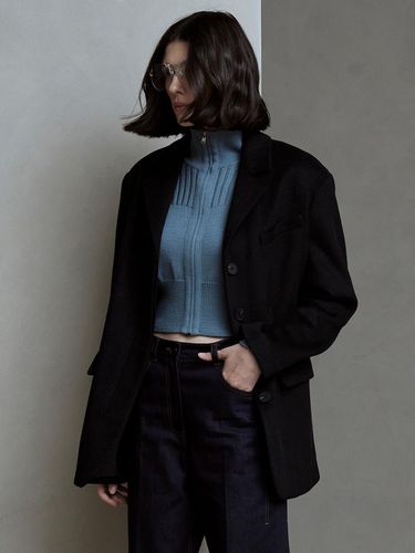 HIDDEN BUTTON WOOL JACKET - HUNCH - Modalova