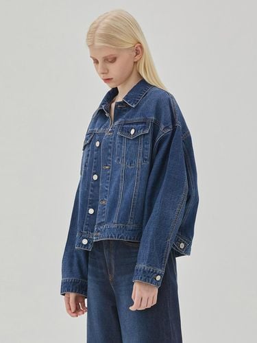 DENIM DOLMAN SLEEVE OVERSIZE JACKET INDIGO - RYUL + WAI: - Modalova