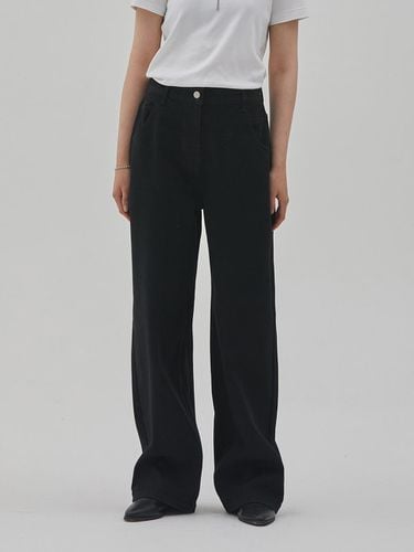 DENIM LOOSE WIDE LONG PANTS BLACK - RYUL + WAI: - Modalova