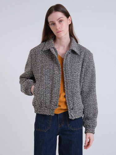 TWEED BLOUSON JACKET (GRAY) - STAYPEOPLE - Modalova