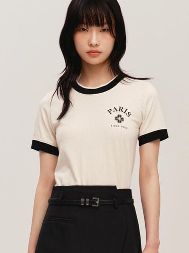 Color Block Marie Logo T-shirt (MOEBTS02MCM) - marieclaire - Modalova