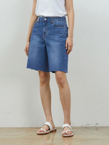 DENIM EDGE CUT INNER COLOR SHORTS BLUE - RYUL + WAI: - Modalova