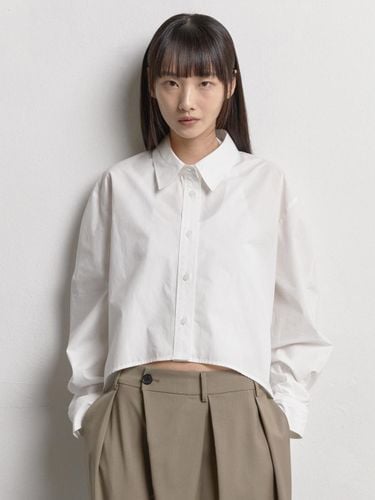 Curve Crop Shirt, White - ENSUAL - Modalova