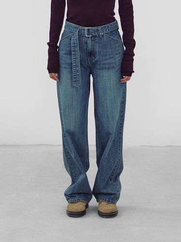 Washing Denim wide Pants - answerisyes - Modalova