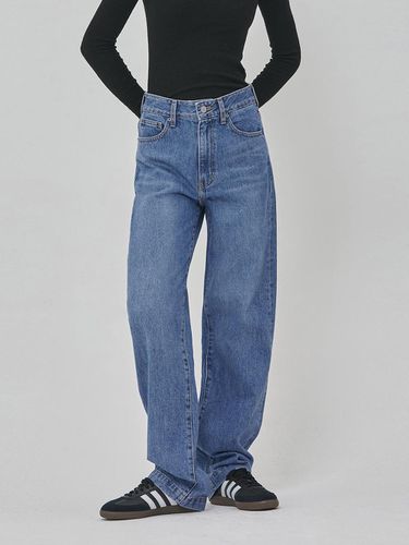 DENIM BASIC SEMI WIDE PANTS INDIGO - RYUL + WAI: - Modalova