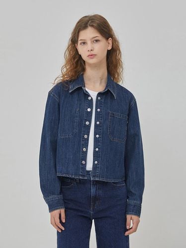 DENIM CROP BASIC SHIRKET INDIGO - RYUL + WAI: - Modalova