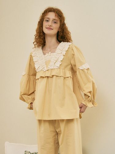 Louise Long-Sleeved Two-Piece Yellow - ULLALA PAJAMAS - Modalova