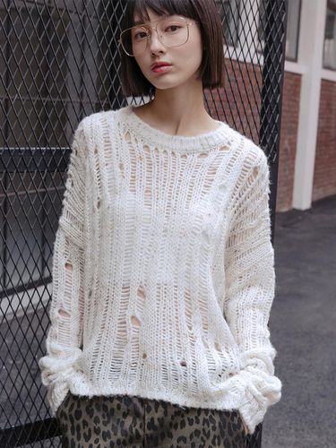 Grunge Net Knitwear_Light Beige - HIGHSCHOOLDISCO - Modalova