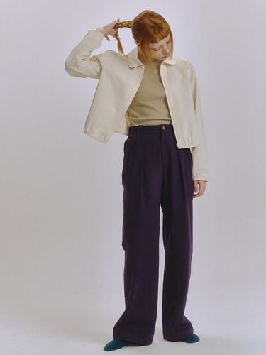 Volume two tuck wide pants(purple) - uncooked - Modalova