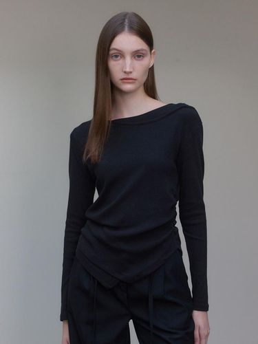 PLUME UNBALANCED T-SHIRTS_BLACK - HEO - Modalova