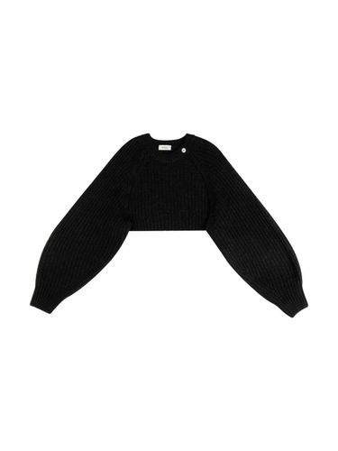 Mohair Bolero Knit Cardigan (Black) - VLETI - Modalova