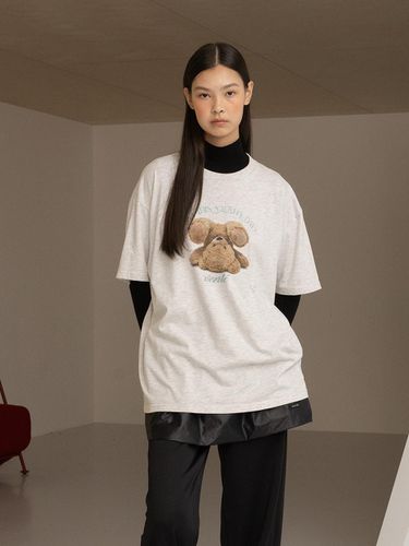 Teddy bear with logo overfit tee [2color] - vente - Modalova