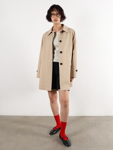 Half Shirring Trench Coat, Beige - ENSUAL - Modalova