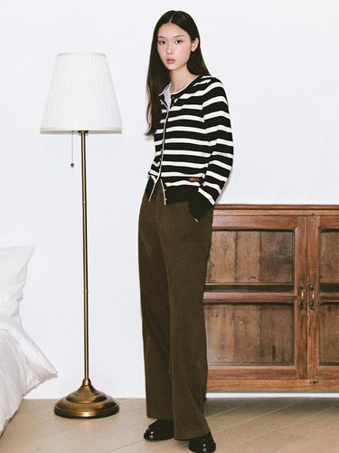 Basic Wide Cotton Pants (MAECSL13MBR) - marieclaire - Modalova