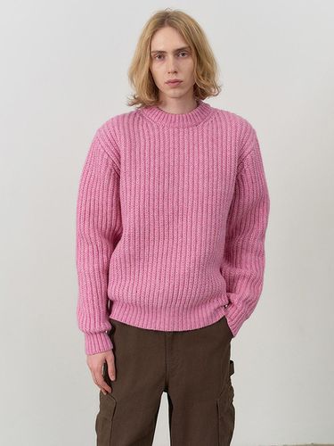 UNISEX CHUNKY CREWNECK SWEATER PINK - Dunst for MEN - Modalova