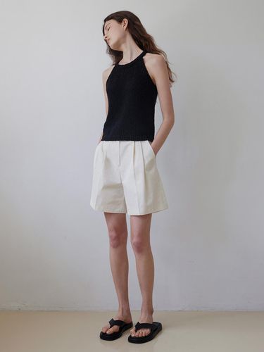 Halter linen sleeveless (black) - ANDNEEDS - Modalova