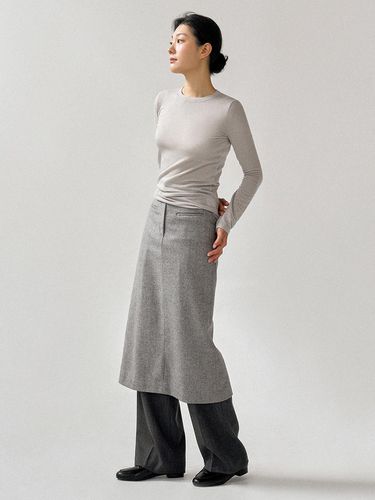 Wool pencil skirt(gray) - ANDNEEDS - Modalova