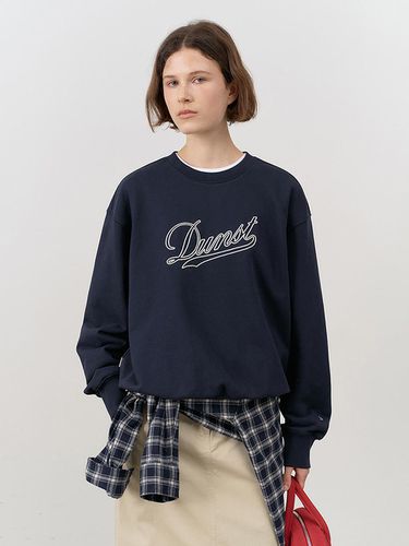 Unisex Chain Logo Sweatshirt - French Navy - Dunst for WOMEN - Modalova