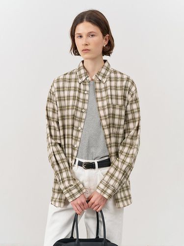 Unisex Check Flannel Shirt - Green Check - Dunst for WOMEN - Modalova