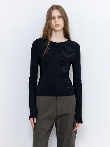 Mix-structured knitwear BLACK - INSILENCE WOMEN - Modalova