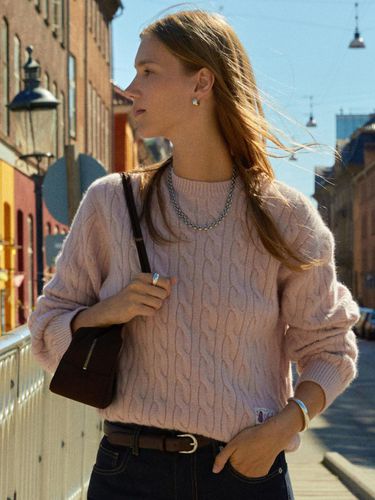 Hellerup Cable Fur Pullover (Pink / ) - AND YOU - Modalova