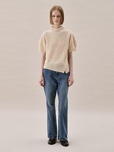 HALF SLEEVE SWEATER_LIGHT BEIGE - ahwe - Modalova