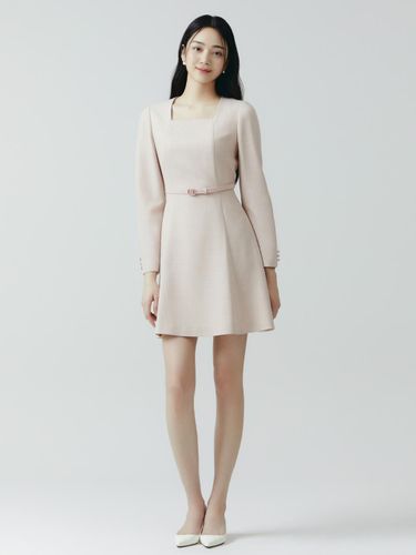 Square Neck Belted dress ITO3BOP010 (2CO - IT MICHAA - Modalova