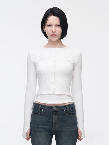 HOOK CLOSING TUBE TOP LONG SLEEVE T-SHIRT - YUSE - Modalova