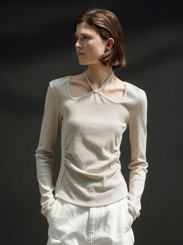 LYN NECK SHIRRING TEE(T-6898) - Atelier Nain - Modalova