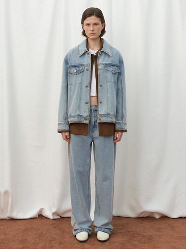 LINES SET-UP DENIM PANTS(PT-5586) - Atelier Nain - Modalova