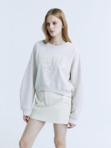 Louvre Embroidered Point Cropped Sweatshirt - MUSEE - Modalova