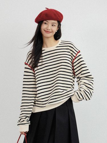 LS_Striped long sleeve loose top - LANGSON - Modalova