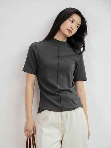 Semi Turtleneck Knit Top - 2 Colors - LANGSON - Modalova