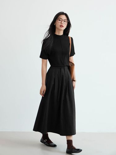 Pleated A-line Long Skirt - LANGSON - Modalova