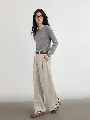 Wide Loose Fit Slacks - 3 Colors - LANGSON - Modalova