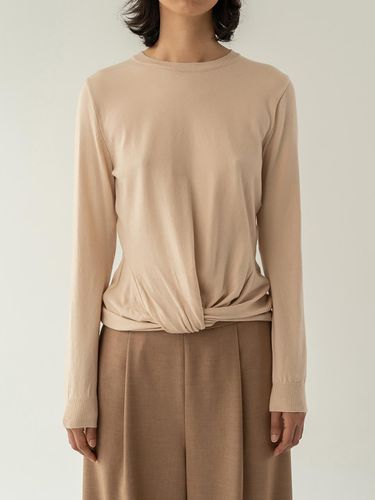 Lyrique knit top beige - manuelle et guillaume - Modalova