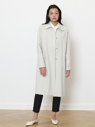 Relaxed cotton mac coat - manuelle et guillaume - Modalova