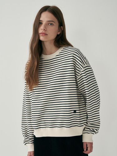 Stripe Stitch Sweatshirt - Beige - MOTT - Modalova