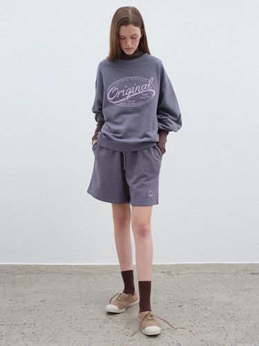 CIRCLE LOGO SWEATSHORTS - CHARCOAL - Bensimon - Modalova