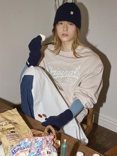 ORIGINAL LOGO SWEATSHIRT - BEIGE - Bensimon - Modalova