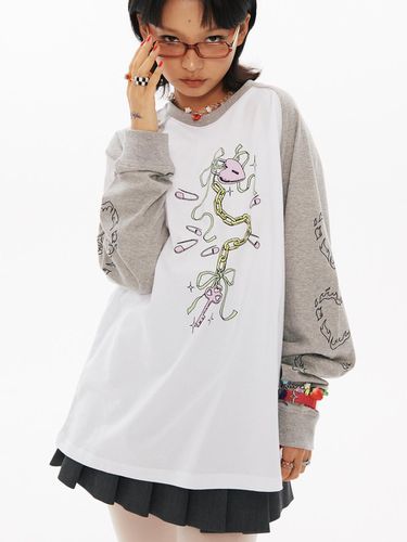 Heart Key Raglan Long sleeve [] - WONDER VISITOR - Modalova