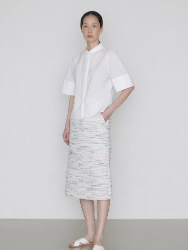 Summer mood tweed skirt - manuelle et guillaume - Modalova